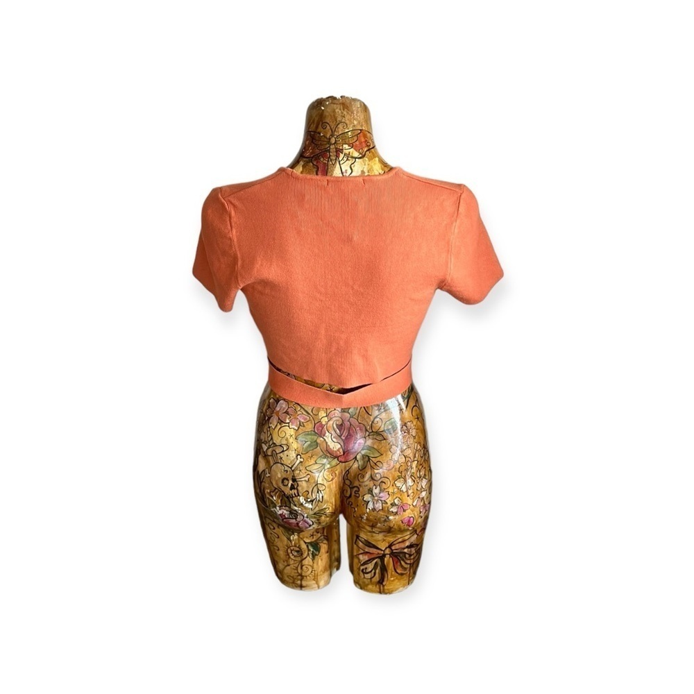 Forever 21 orange crop top new short sleeve large - Picture 4 of 8